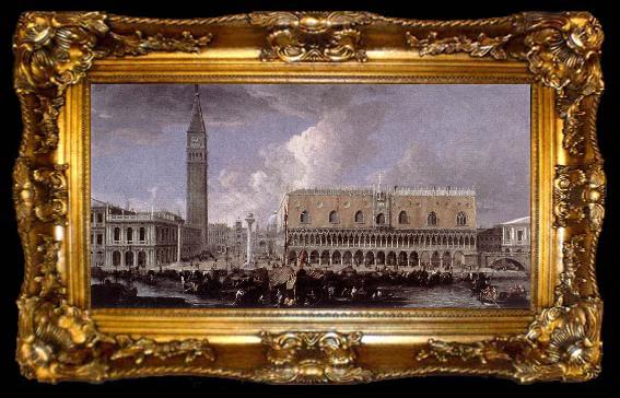 framed  CARLEVARIS, Luca View of the Wharf from the Bacino di San Marco g, ta009-2